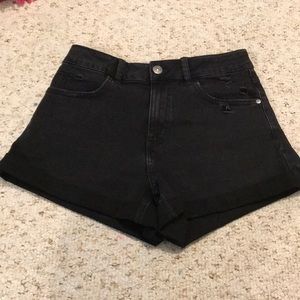 Black Jean shorts
